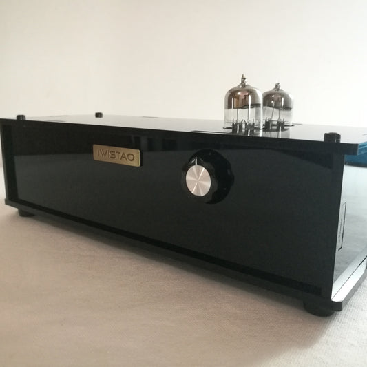 IWISTAO Tube Preamplifier Matisse Circuit 2x6N3 PMMA Casing Black Piano Paint Musical Flavor 110/220V HIFI 