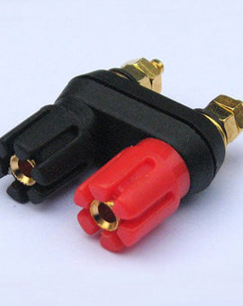 Terminal for Amplifier Chassis 2pcs Red and Black Double-plum-type High Quality HIFI Audio DIY