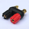 Terminal for Amplifier Chassis 2pcs Red and Black Double-plum-type High Quality HIFI Audio DIY