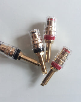 Lengthened Terminal Pure Copper Gold-plated Crystal Housing for Speakers 25mm Board Thickness