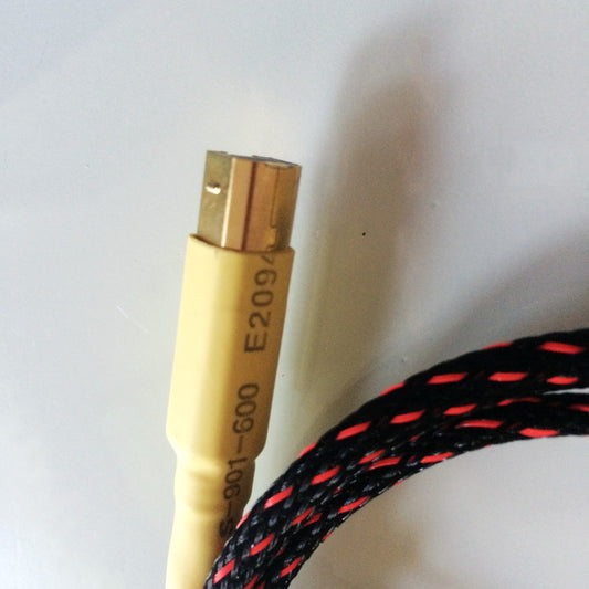 디코더 USB2.0 용 IWISTAO HIFI USB 케이블 A-B 플러그 테플론 은도금 와이어 이중 자석 링
