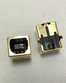 USB B Type Female 90 Degree DIP Connector Gold-plated 3u Thickness for HIFI Decoder Accessories