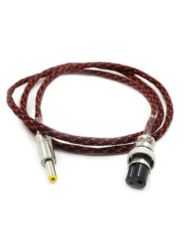 IWISTAO HIFI DC Power Cable GX16 2P plug 1 Positive 2 Negative to DC Plug 5.5x2.1 Teflon Wire 1.2m