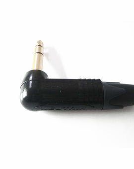 HIFI TRS 6.35mm Stereo Plug Full Metal Jacket Gold Plated Contact RightAngle NEUTRIK NP3RX-B Audio DIY