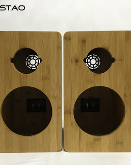 IWISTAO HIFI 6.5 Inch 2 Way Speaker Empty Enclosure Inverted 1 Pair Bamboo for Tube Amp