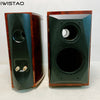 IWISTAO HIFI 6.5 Inch 2 Way Empty Speaker Cabinet 18L MDF Board Tree Nodules Veneer Drum-shaped Amber Red-brown Inverted Audio DIY