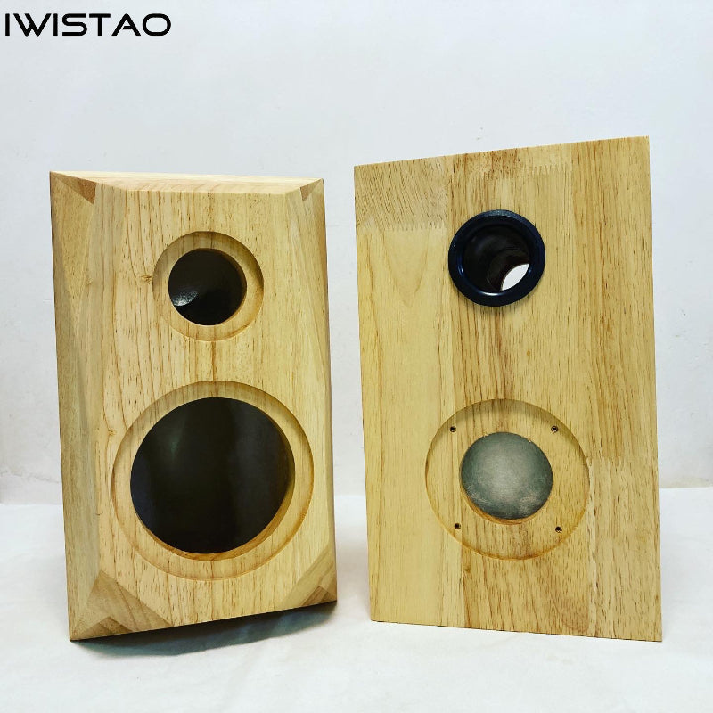 IWISTAO HIFI 2 Way Bookshelf Solid Wood Empty Speaker 5 Inch 1
