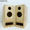 IWISTAO HIFI 2 Way 4~4.5  Inch Full Range plus Tweeter Empty Speaker Enclosure 1 Pair Labyrinth Horn Solid Wood Audio