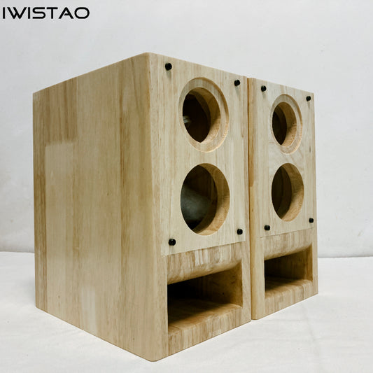 IWISTAO HIFI 2 ウェイ 3 インチ フルレンジ ツイーター エンプティ エンクロージャー ラビリンス ホーン 無垢材