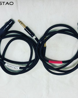 IWISTAO 6.35mm TRS - XLR HIFI オーディオ TRS メス キャノン バランス ケーブル 金メッキ コンタクト Choseal 4N OFC ブラック