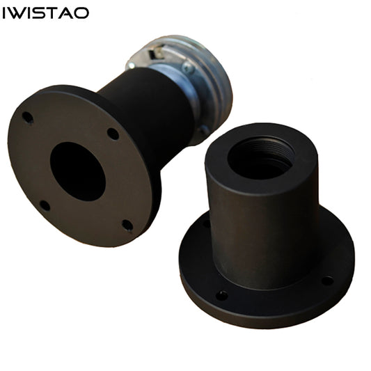 IWISTAO 1 から 1.5 インチ (34 から 38mm ネジ) スロートホール ホーン ドライバー アダプター 1 ペア アルミニウム合金旋盤切削