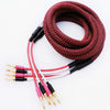 IWISTAO HIFI Interconnection Speaker Cable 4 Square Budweiser Gold-plated Copper Banana Terminals