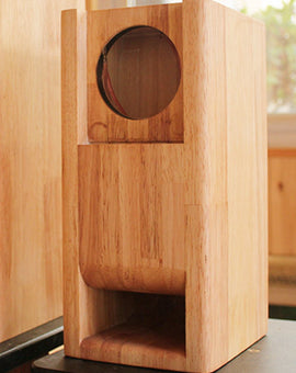 IWISTAO HIFI 3 Inches Full Range Speaker Empty Solid Wood Labyrinth Cabinet Fixed Panel 1 Pair for Tube Amplifier