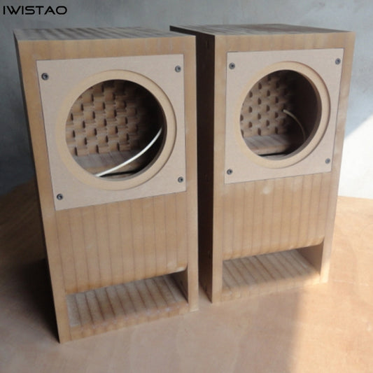 IWISTAO 3-6.5 Inch Full Range Empty Speaker Cabinet Kits Labyrinth Structure High-density Fibreboard for Tube Amp