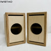 IWISTAO HIFI 4 Inches Full Range Speaker Empty Cabinet Reflective Structure 1 Pair Birch Wood Tube Amp