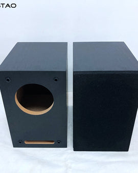 IWISTAO HIFI Labyrinth Empty Full Range Speaker Enclosure 4 Inch 1 Pair Bookshelf 15mm MDF Board Black