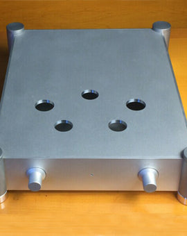 IWISTAO Tube Amplifier Casing for 300B WHFT-A300B Whole Aluminum W342 H84 D430 Been Cut Holes Blasting Silver Chasis Audio HIFI DIY