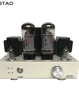 IWISTAO 5881A Tube Amplifier Single-ended Class A Mini Amp Manual Scaffolding EL34 Vacuum Tube Upgrade Version Gray Casing