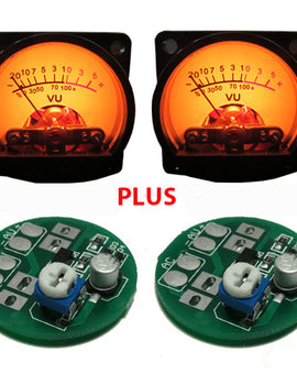 IWISTAO 2pc Free Driver Board & 2pc VU Meters Kit Input AC6-12V Warm Backlit Sound Level Meter 34mm