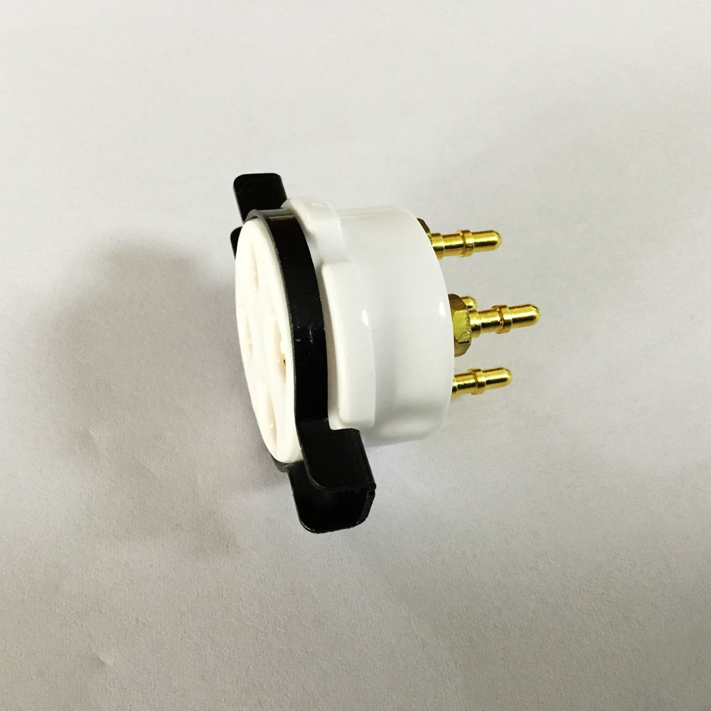 2x Gold Plated Tube Sockets For Cossor 4XP, PX4, PX5, 1701, U18, B5G Vacuum Tubes