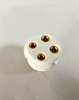 4-pin Vacuum Tube Socket  Gold Plated Copper Pins Ceramic Base 2A3 5Z3 6A3 300A 300B