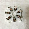 7-pin Tube Socket 4pcs /lot Silver-plated Pins Ceramic Flat Base for Tube Amplifier DIY Wholesale
