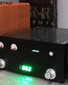 IWISTAO Tube FM Stereo Radio Built-in Power Amp 6P1 Whole Aluminum Chassis High Sensitivity 220V