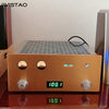 IWISTAO 튜브 FM 스테레오 라디오 내장 파워 앰프 6P1 전체 알루미늄 섀시 고감도 220V