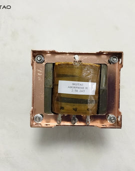A IWISTAO branded 2A3 output transformer vacuum tube, with a copper-colored casing and labeled specifications.