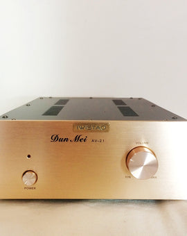 Tube Buffer Preamplifier Music Fidelity 12AU7 Stereo No Gain Sweet Natural Taste Silver Panel